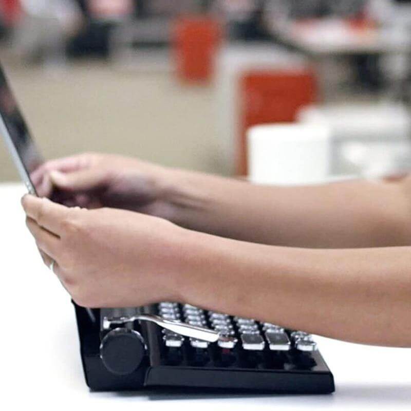 Typewriter Wireless Colorful Backlight Retro Keyboard - Image 8