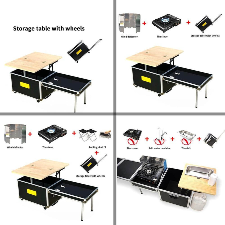 Portable Foldable Outdoor Camping Cooking Kitchen Table - Image 16