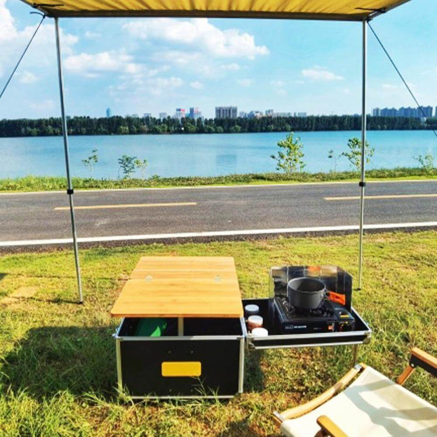 Portable Foldable Outdoor Camping Cooking Kitchen Table - Image 3