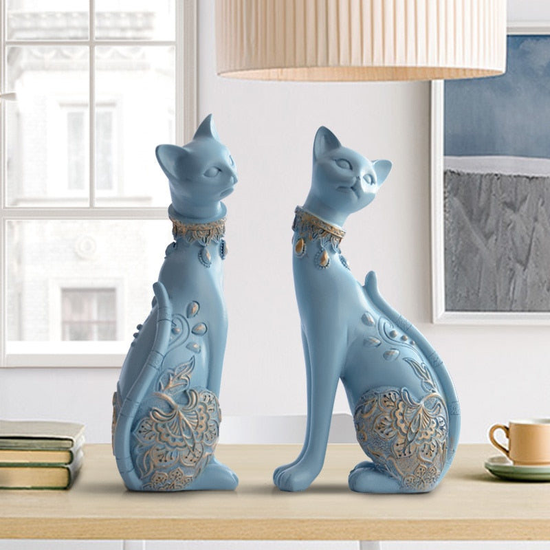 European Cute Resin Cat Figurines