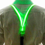 Unisex Led Illuminated Clip-on Suspenders