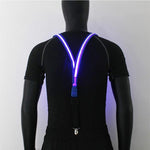 Unisex Led Illuminated Clip-on Suspenders