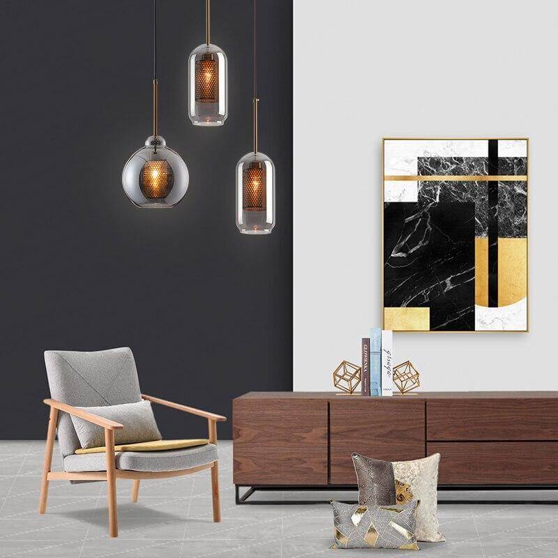 Elegant Honeycomb Bulb Pendant Lights - Image 9