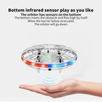 Portable Quadcopter Gesture Sensing Drone with Led Light