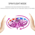 Portable Quadcopter Gesture Sensing Drone with Led Light