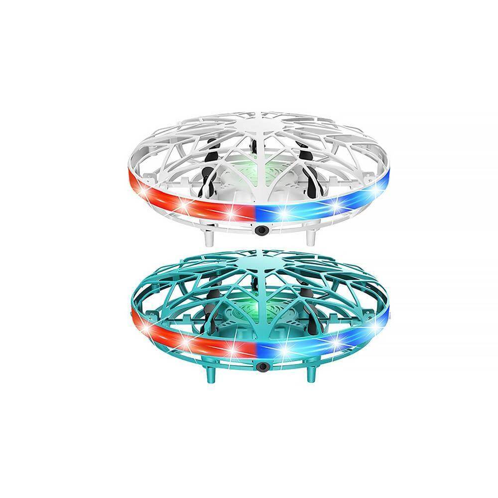 Portable Quadcopter Gesture Sensing Drone with Led Light