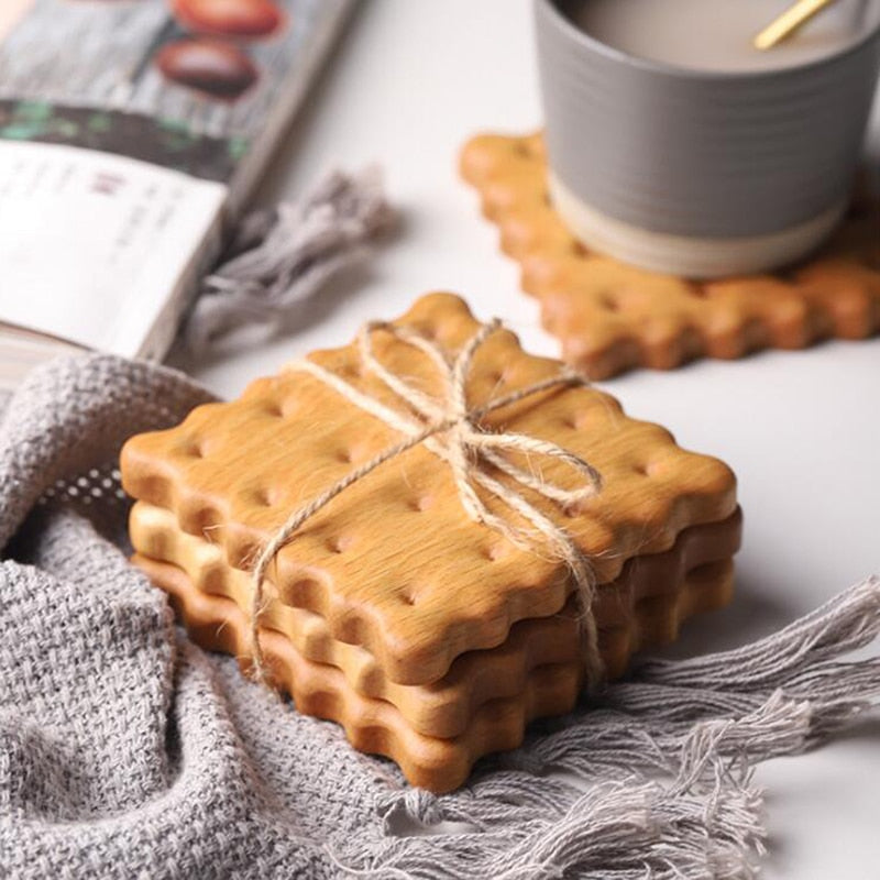 Biscuit Shape Wooden Coaster Placemat - Image 5