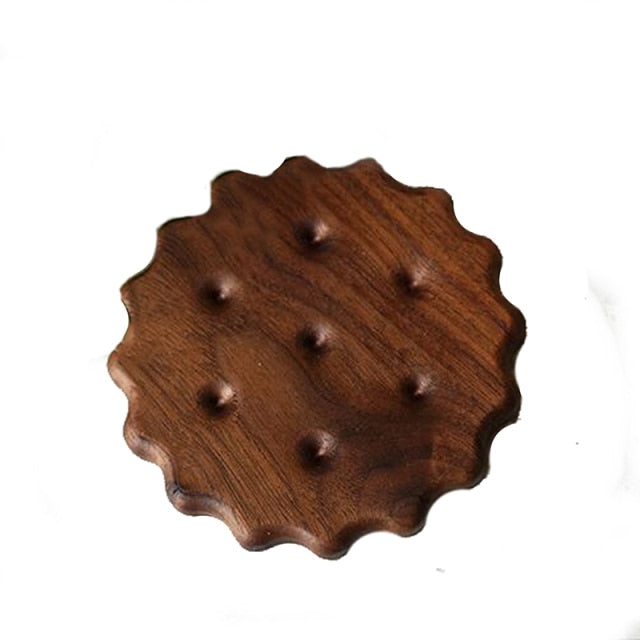 Biscuit Shape Wooden Coaster Placemat - Image 1