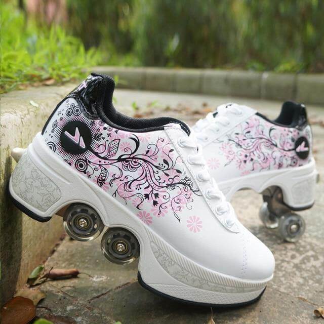 Roller Skate Double Wheels Sneakers - MaviGadget