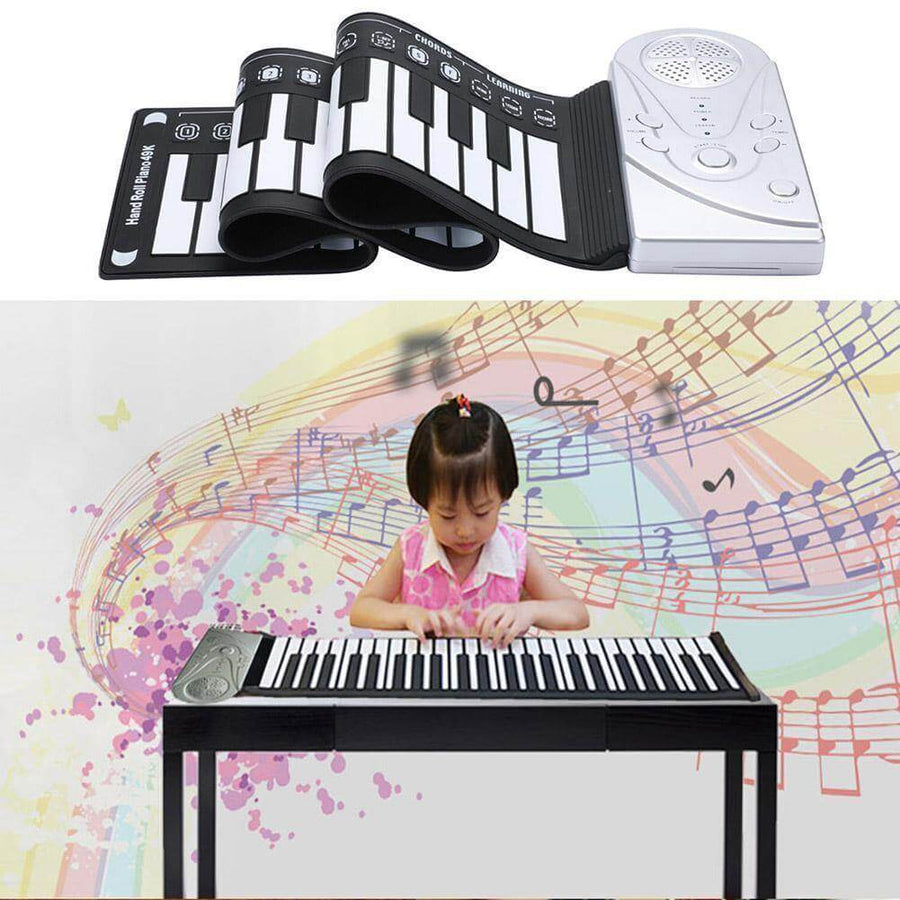 49-Key Portable Foldable Roll Up Piano - Image 2