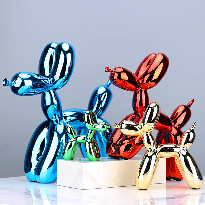 Nordic Resin Balloon Dog Figurines - Image 0