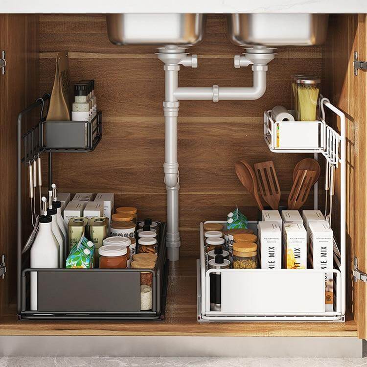 Iron Under Sink Organizer Storage Rack - Image 0
