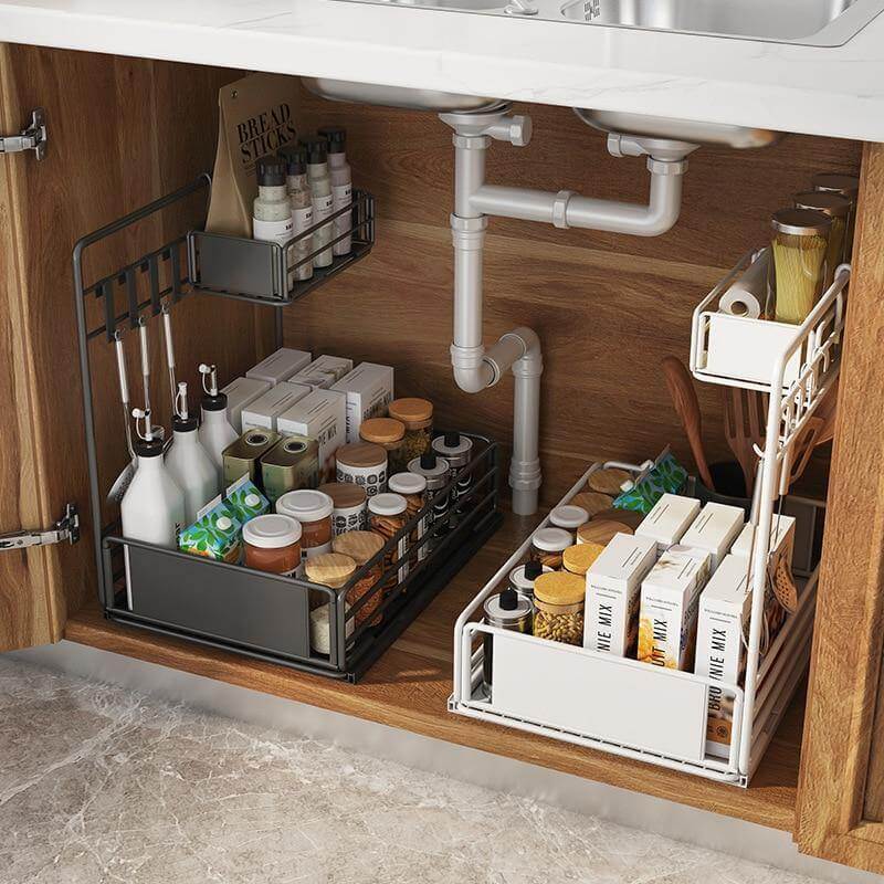 Iron Under Sink Organizer Storage Rack