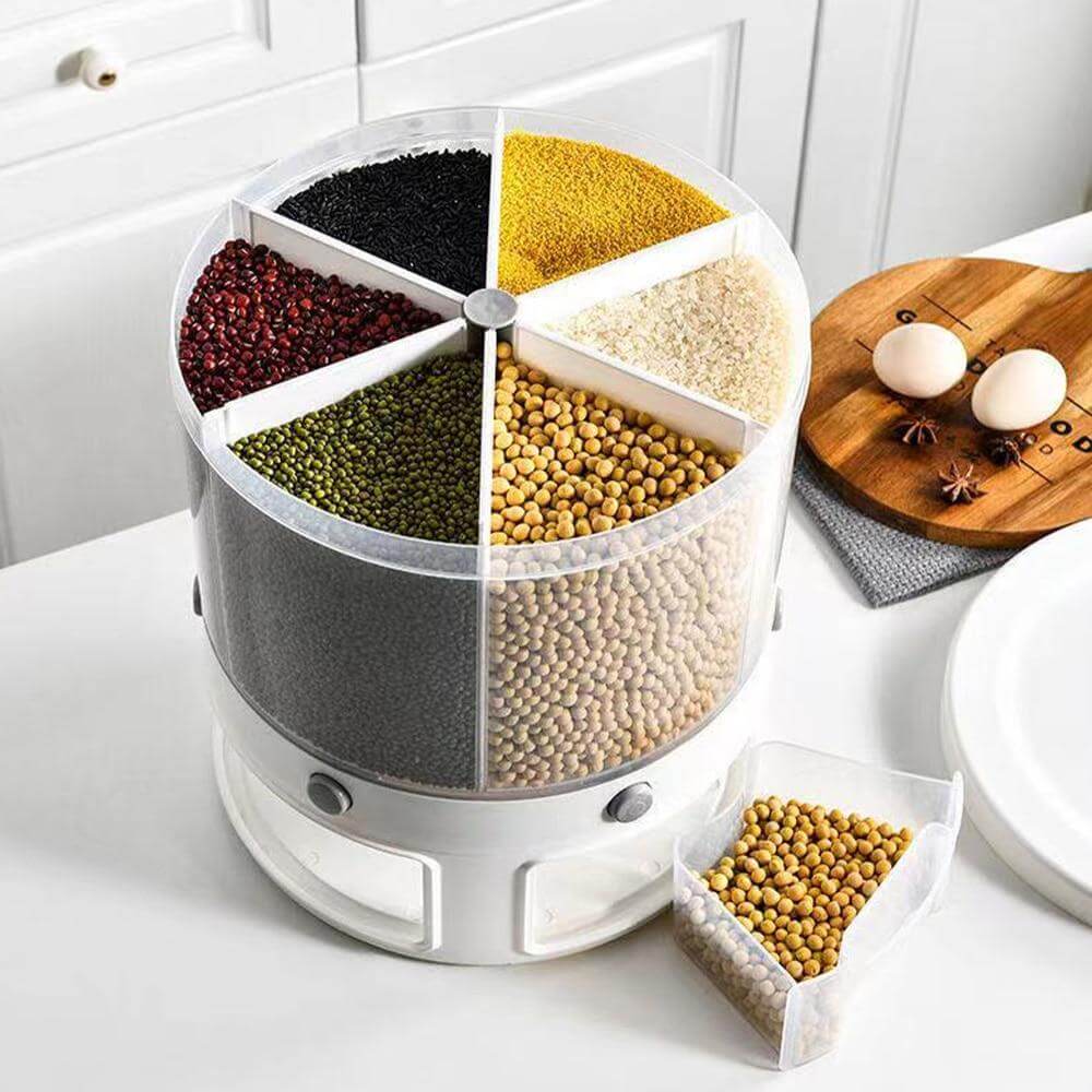 Rotatable Multifunctional Grain Storage Organizer