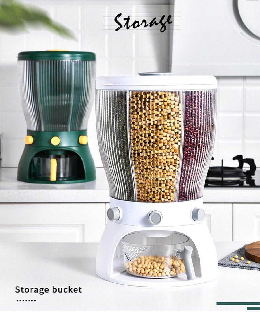 Rotatable Multifunctional Grain Storage Organizer - Image 1