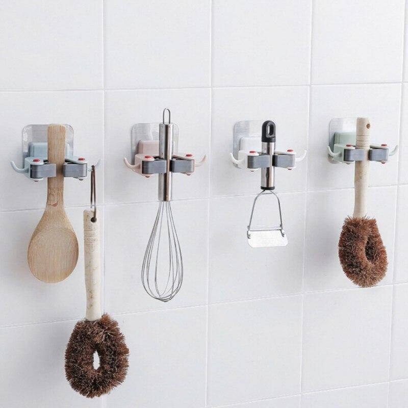 No-Drill Wall Mounted Mop/Broom Hanger - Image 2
