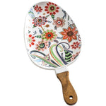 Colorful Ceramic Floral Pattern Serving Plate