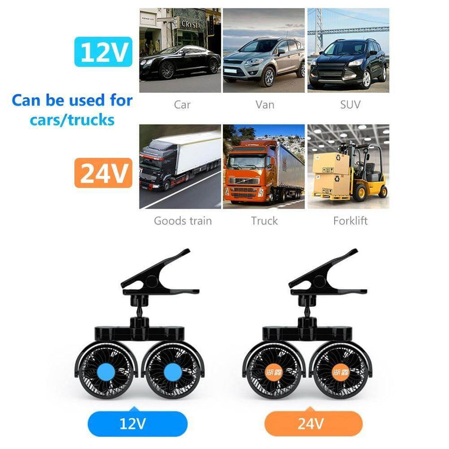 Rotatable Portable Air Cooling Car Fan - Image 3
