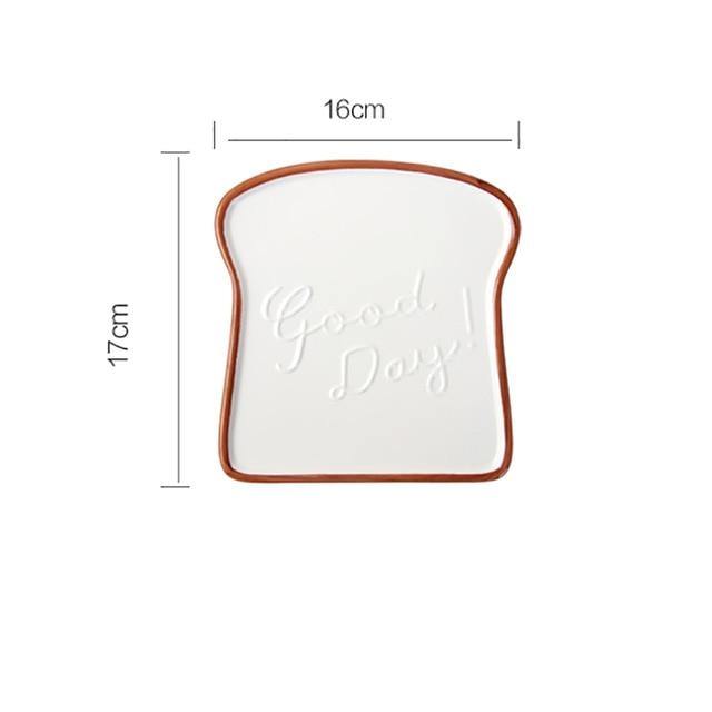 Ceramic Toast Breakfast Plate