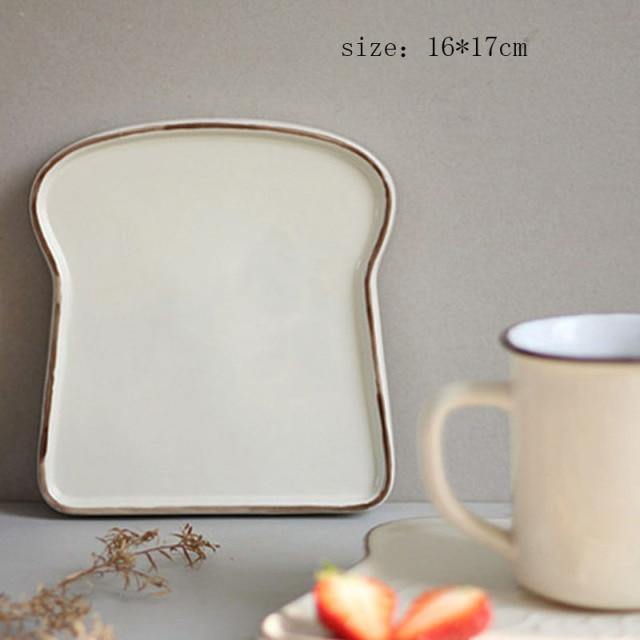 Ceramic Toast Breakfast Plate