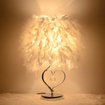 Creative Feather Crystal Table Lamp