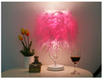 Creative Feather Crystal Table Lamp