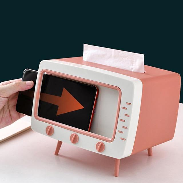 2in1 Creative Tissue Box with Mobile Phone Holder