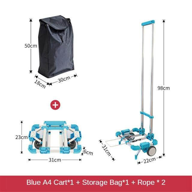 Portable Foldable Push Hand Cart - Image 3