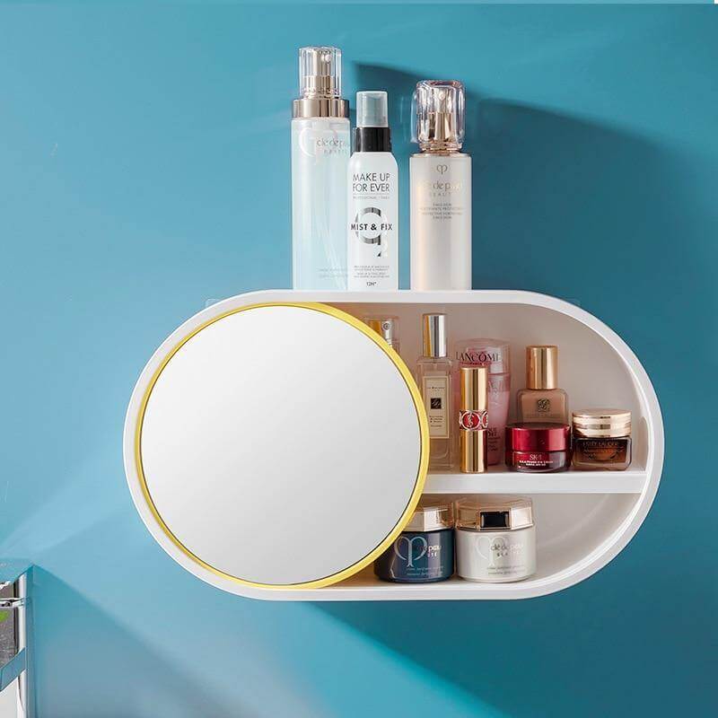 Wall-Mounted Large Capacity Cosmetic Circle Storage Box - Image 0