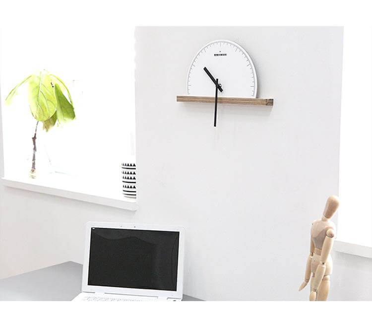 Modern Geometry Half Nordic Wall Clock - Image 8