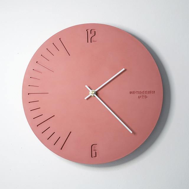 Simple Silent Pastel Pink Wall Clock - Image 2