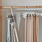 5in1 Adjustable Closet Organizer Trouser Hanger