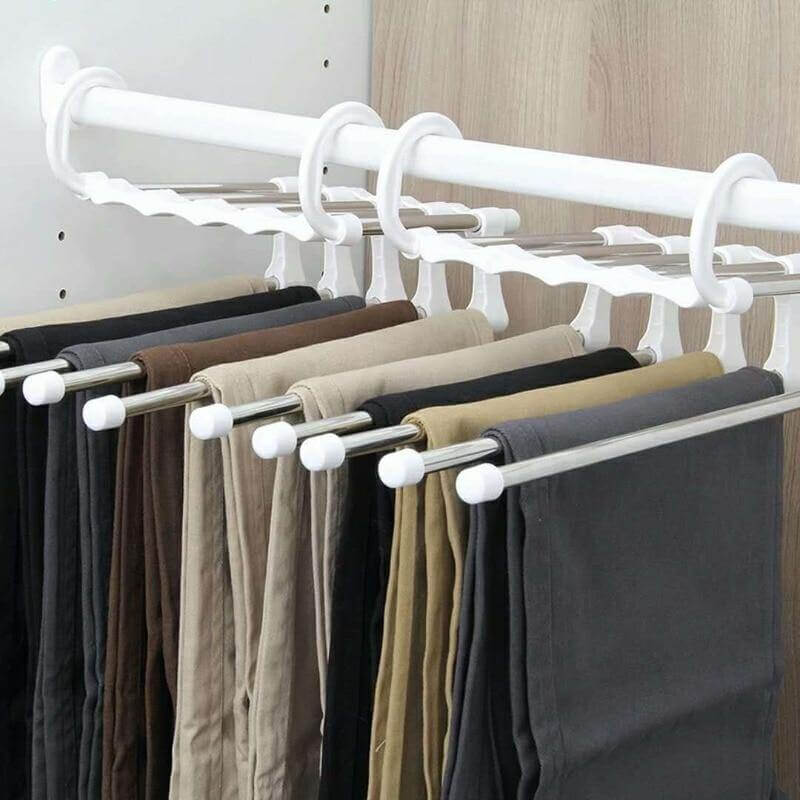 5in1 Adjustable Closet Organizer Trouser Hanger