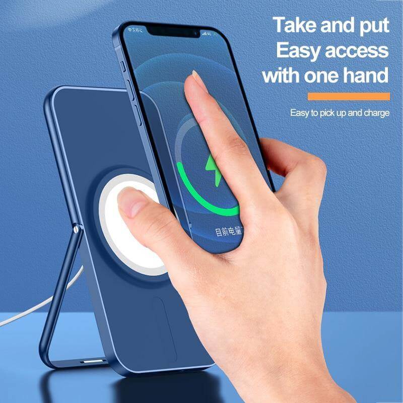 Foldable Slim Magnetic Wireless Charger Stand For iPhone 12 - Image 6