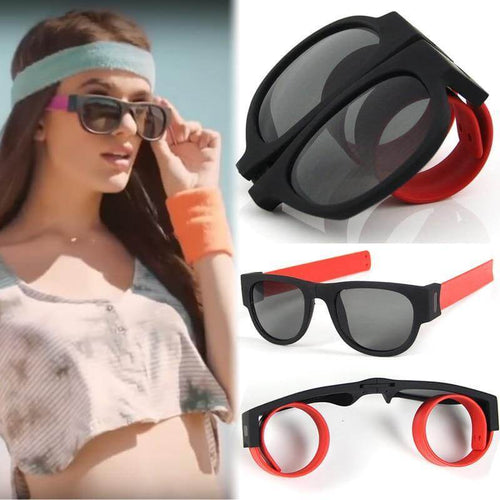 Folding Roll Wristband Sunglasses - Image 0