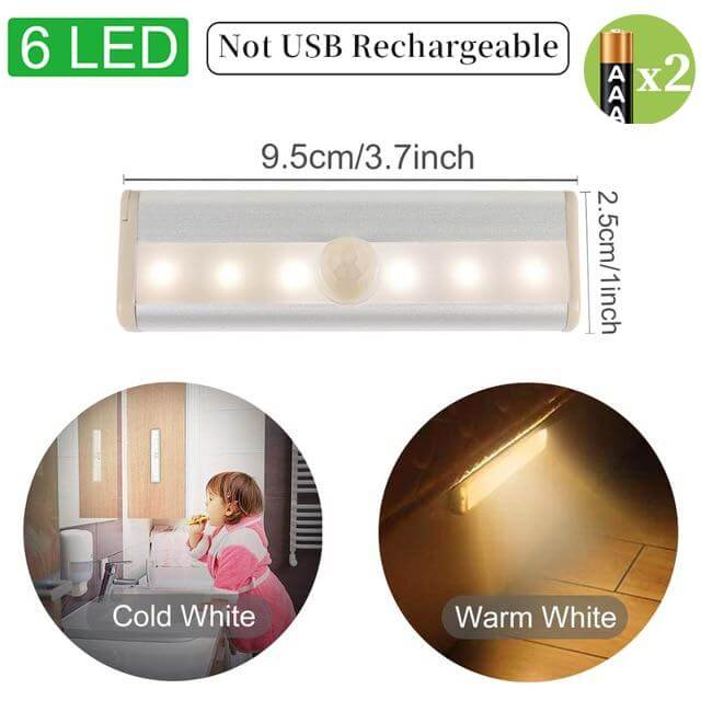 Warm & Cold Light Motion Sensor Wireless LED Lights