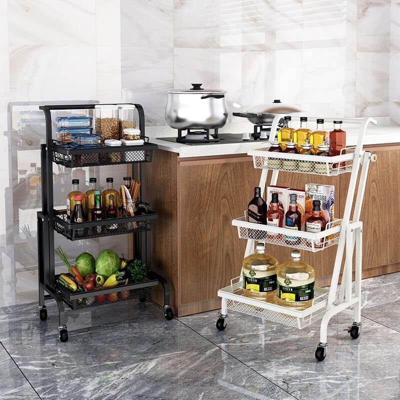 Parallel Folding Multifunction Kitchen Storage Rack