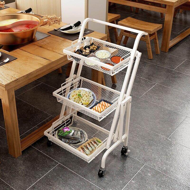 Parallel Folding Multifunction Kitchen Storage Rack