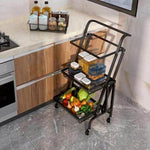 Parallel Folding Multifunction Kitchen Storage Rack