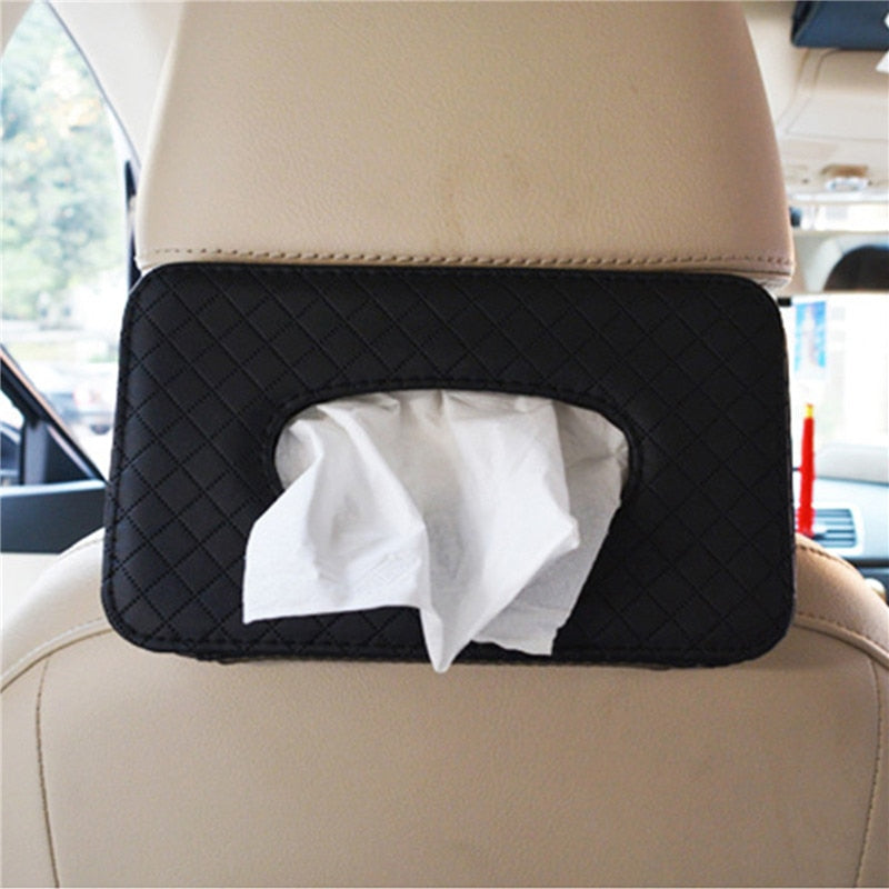 Luxury Leather Hanging Car Tissue Box - Image 4