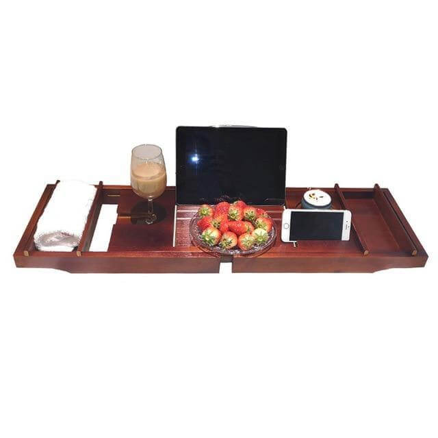 Extendable Bathtub Non-Slip Food Drink Tray - Image 3