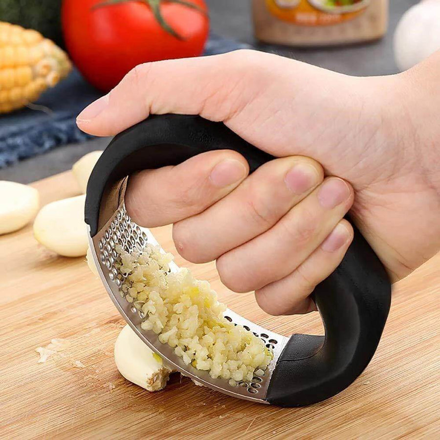 Stainless Steel Manual Garlic Press Tool - Image 0