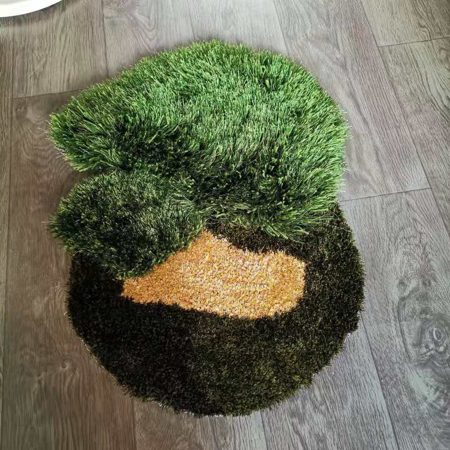 Handmade Forest Grass Area Rug - Image 3