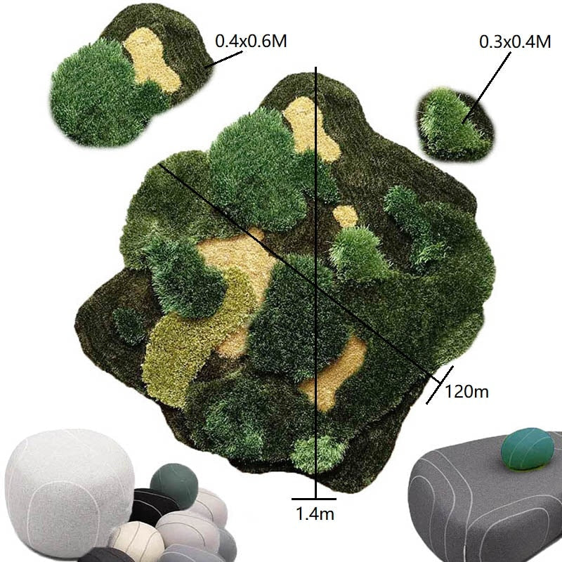 Handmade Forest Grass Area Rug - Image 9