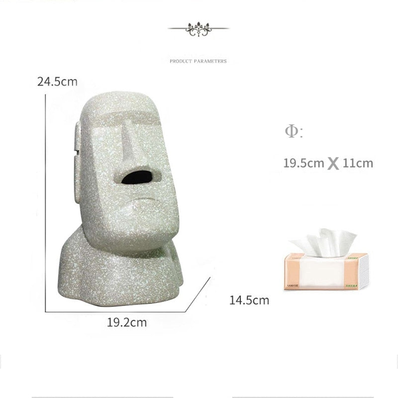 Stone Statue Tissue Box