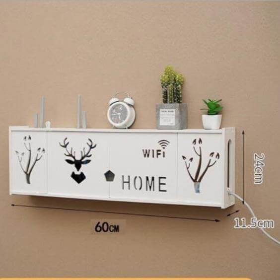 Wall-Mounted Cozy Home Wifi Router Storage Shelf