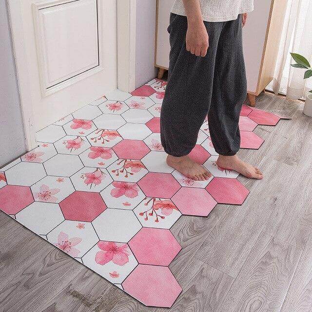 Non-Slip Dust Proof Nordic Style Hexagon Door Mat - Image 3