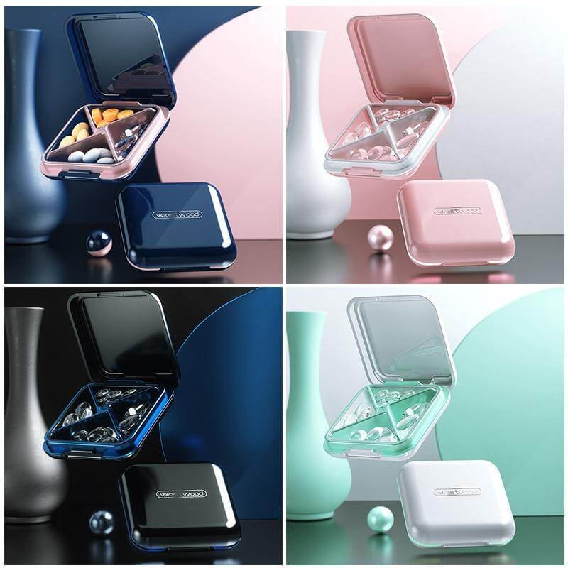 4-Grid Capsule Pill Box Travel Organizer - Image 7