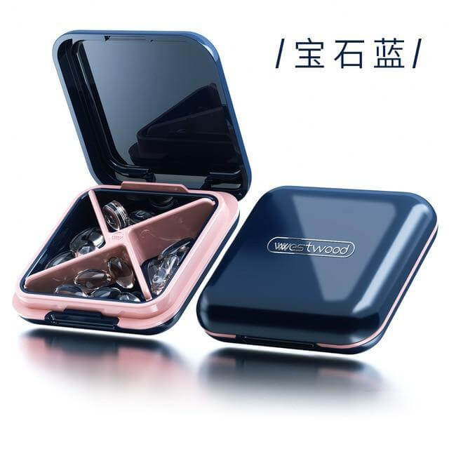 4-Grid Capsule Pill Box Travel Organizer - Image 4