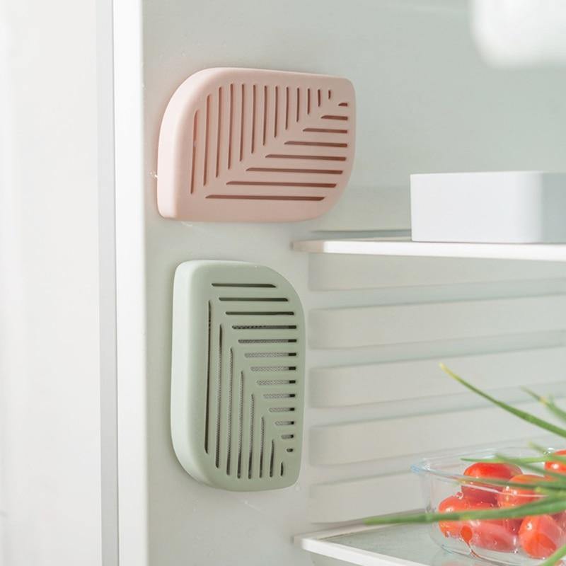 Green Leaf Shaped Fridge Refrigerator Air Fresh Box - Image 1
